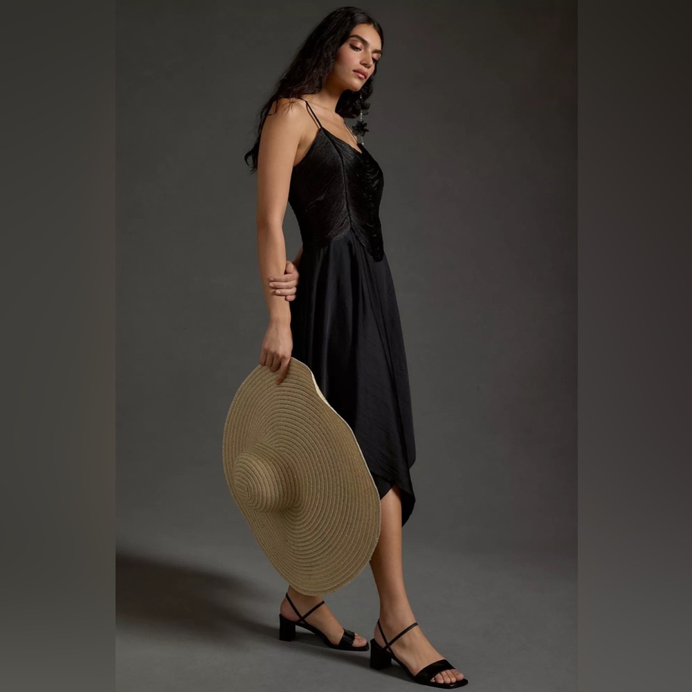 Anthropologie Fringe Bodice Midi Dress - Picture 4 of 16